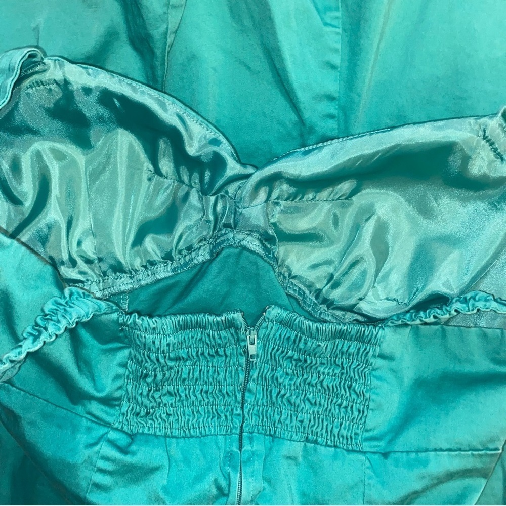 Vintage R&K Originals Teal Dress Size 10 - Picture 4 of 8
